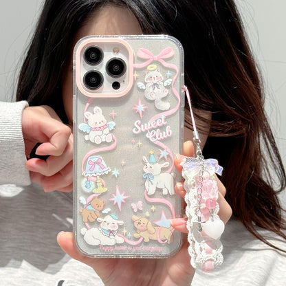 Cartoon Animal iPhone Case with Charm for iPhone 15/14/13/12/11/Pro/Pro Max