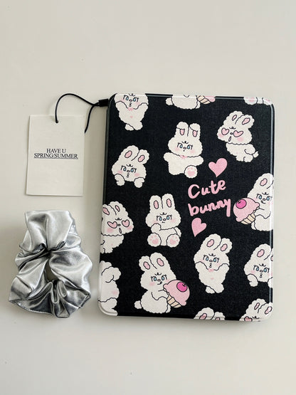 Cute Bunny iPad Case with Pen Holder/iPad Cover for iPad 10 Gen(10.9 inch)/iPad Pro/Air/Mini