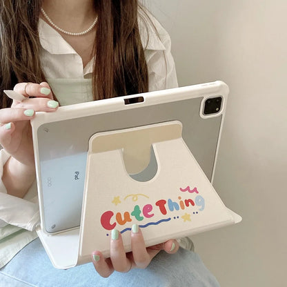 Cartoon iPad Case with Pen Holder/iPad Cover for iPad 10 Gen(10.9 inch)/iPad Pro/Air/Mini