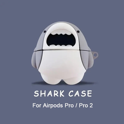 Cute Silicone Headset Cover For Apple AirPods Pro Cartoon Shark