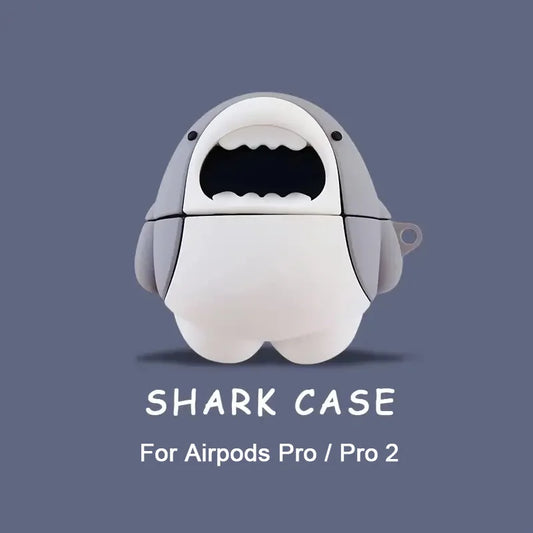 Cute Silicone Headset Cover For Apple AirPods Pro Cartoon Shark