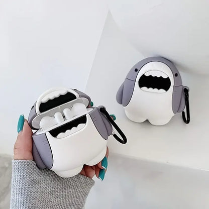 Cute Silicone Headset Cover For Apple AirPods Pro Cartoon Shark