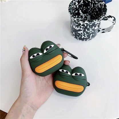 Frog Silicone Case For Airpods 1/2 Wireless Bluetooth Earphone Charging Box