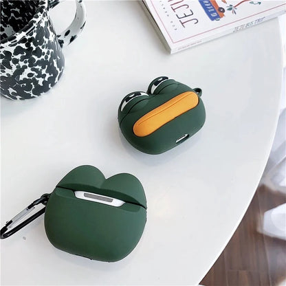 Frog Silicone Case For Airpods 1/2 Wireless Bluetooth Earphone Charging Box