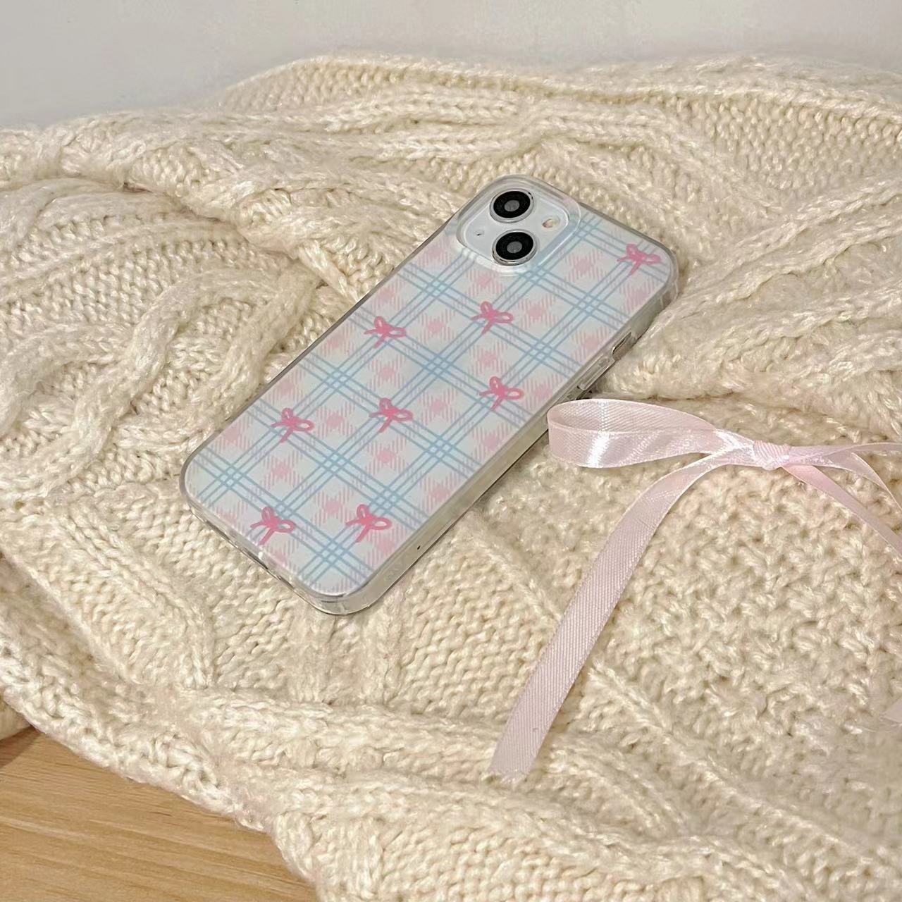 Pink Bowtie iPhone Case for iPhone 15/14/13/12/11/Pro/Pro Max