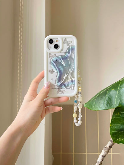 Shiny Butterfly iPhone Case with Charm for iPhone 15/14/13/12/11/Pro/Pro Max