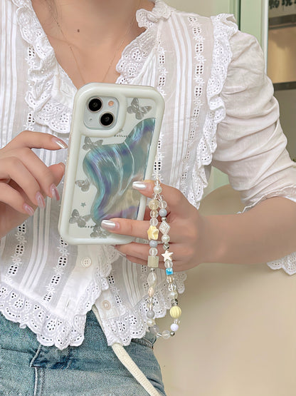 Shiny Butterfly iPhone Case with Charm for iPhone 15/14/13/12/11/Pro/Pro Max