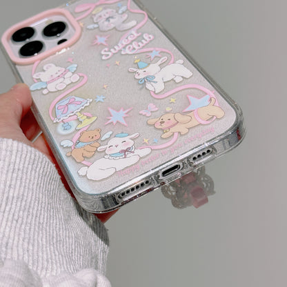 Cartoon Animal iPhone Case with Charm for iPhone 15/14/13/12/11/Pro/Pro Max