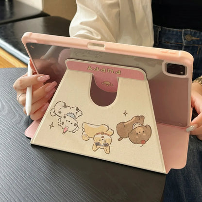 Cartoon iPad Case with Pen Holder/iPad Cover for iPad 10 Gen(10.9 inch)/iPad Pro/Air/Mini