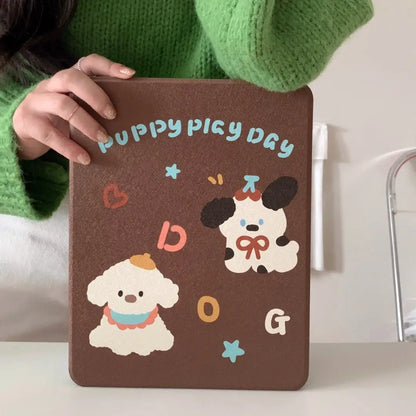 Cartoon iPad Case with Pen Holder/Cute iPad Cover for iPad Pro 6th(12.9 inch)/iPad Pro/Air/Mini