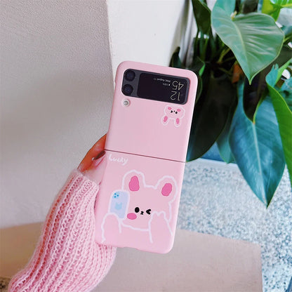 Cartoon Bear Case For Samsung Galaxy Z Flip 5 /4/ 3 Shockproof Cover