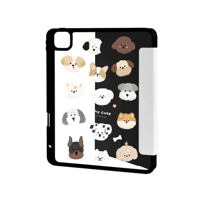 Cartoon Animal iPad Case with Pen Holder/iPad Cover for iPad 10 Gen(10.9 inch)/iPad Pro/Air/Mini