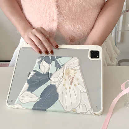 Floral iPad Case with Pen Holder/iPad Cover for iPad 10 Gen(10.9 inch)/iPad Pro/Air/Mini